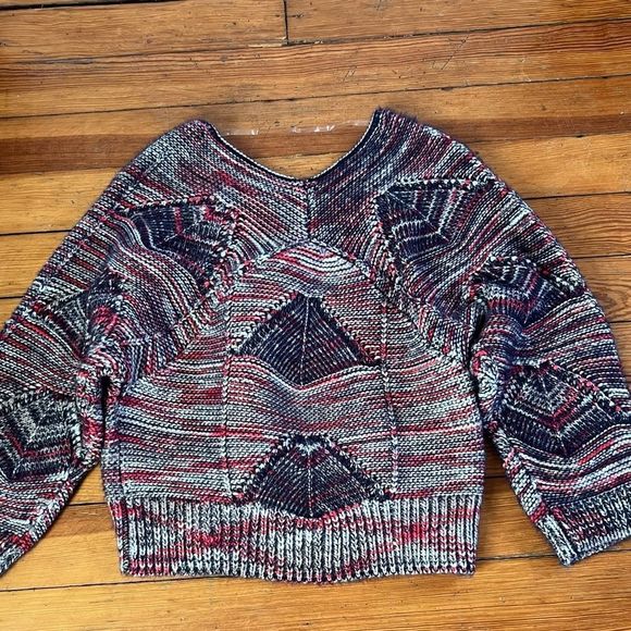 En Creme Chunky Multicolored Fuzzy Knit Sweater - Picture 5 of 7